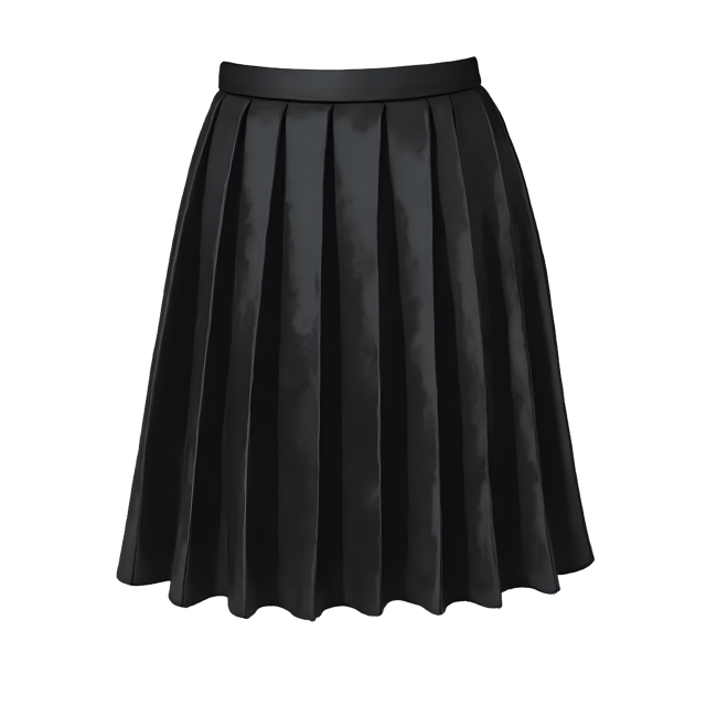 Free transparent PNG: Black Pleated Knee-Length Skirt PNG on Transparent Background