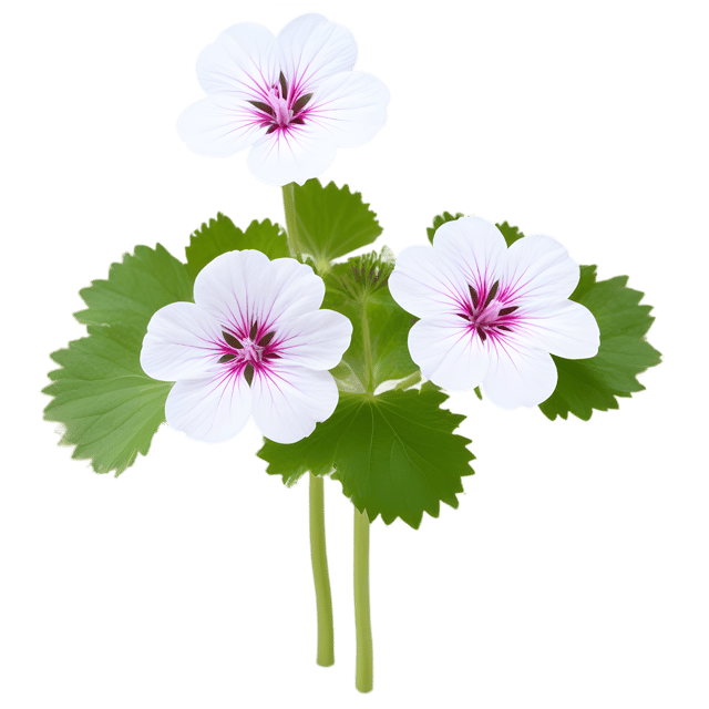 Free transparent PNG: Geranium Flower Transparent PNG Image for Botanical Illustration and Decor