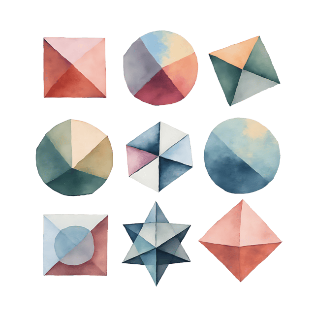 Free transparent PNG: Abstract Geometric Art Transparent PNG for Modern Design and Decor