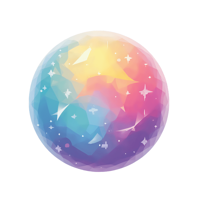 Free transparent PNG: Rainbow Floating Crystal Orb PNG with Transparent Background for Art and Design