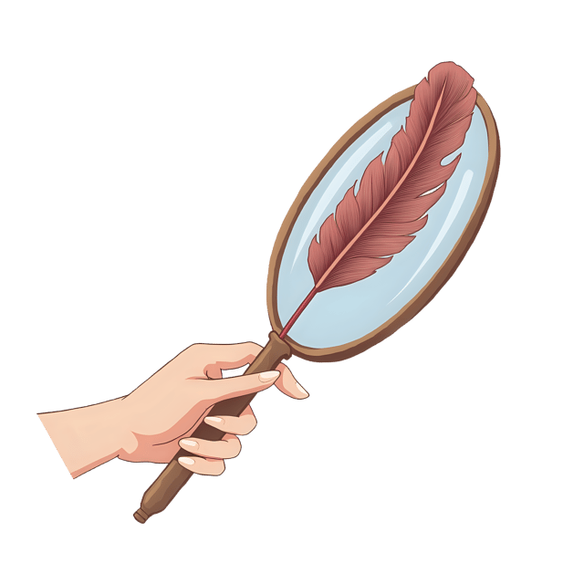 Free transparent PNG: Delicate Feather Tip on Hand Mirror  Free Elegant Png Download
