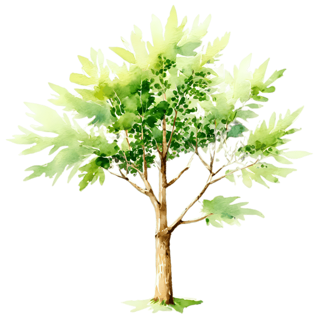 Free transparent PNG: Ash Tree Watercolor Illustration - Transparent PNG for Nature Themes