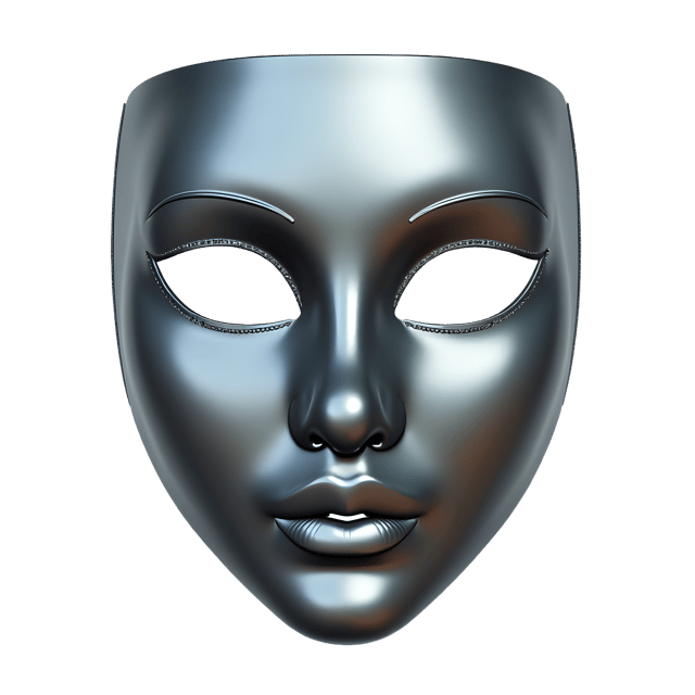 Free transparent PNG: Metallic Shine Mask Transparent Background PNG