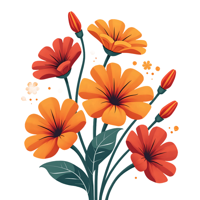 Free transparent PNG: Summer Blooms with Rich Warm Colors  Nature Clipart, free downloadable png