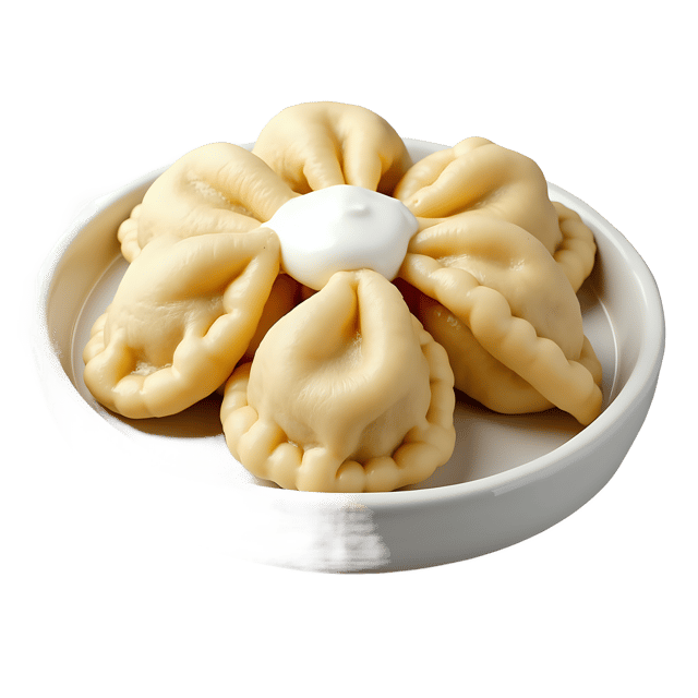 Free transparent PNG: Pierogi with Sour Cream PNG Clipart  Perfect for Comfort Food Themes  Culinary Creations