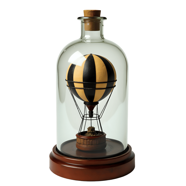 Free transparent PNG: Hot Air Balloon in a Bottle PNG Clipart  Creative Design Element for Unique Projects