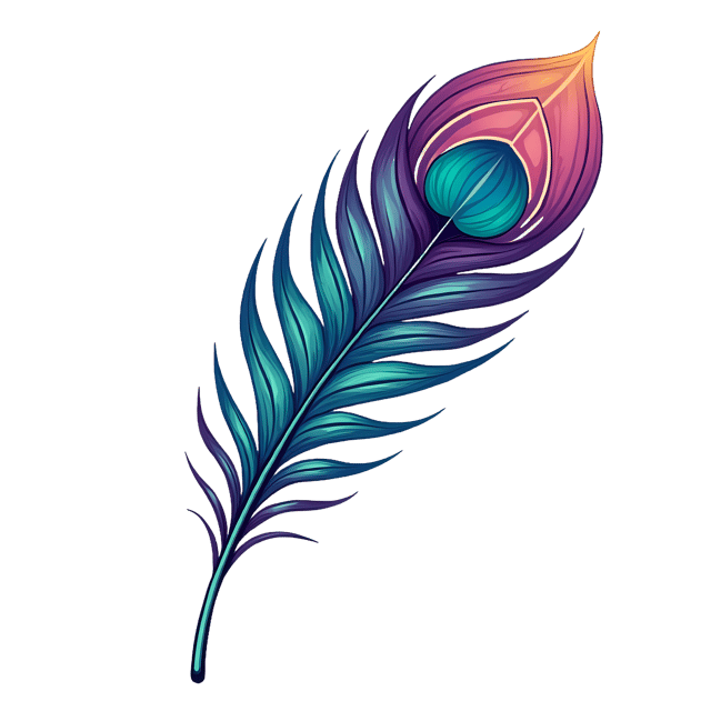 Free transparent PNG: Iridescent Peacock Feather  Colorful PNG Clipart, Free Download