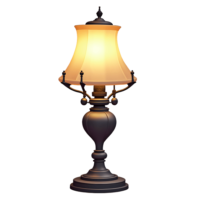 Free transparent PNG: Chrome Steampunk Lamp with Frosted Glass Shade