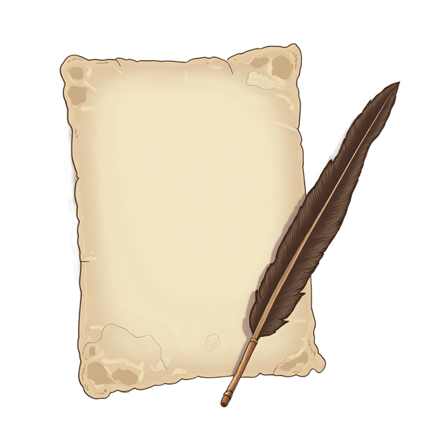 Free transparent PNG: Vintage Still Life with Letter and Quill PNG Clipart  Perfect for Historical Design  Decor