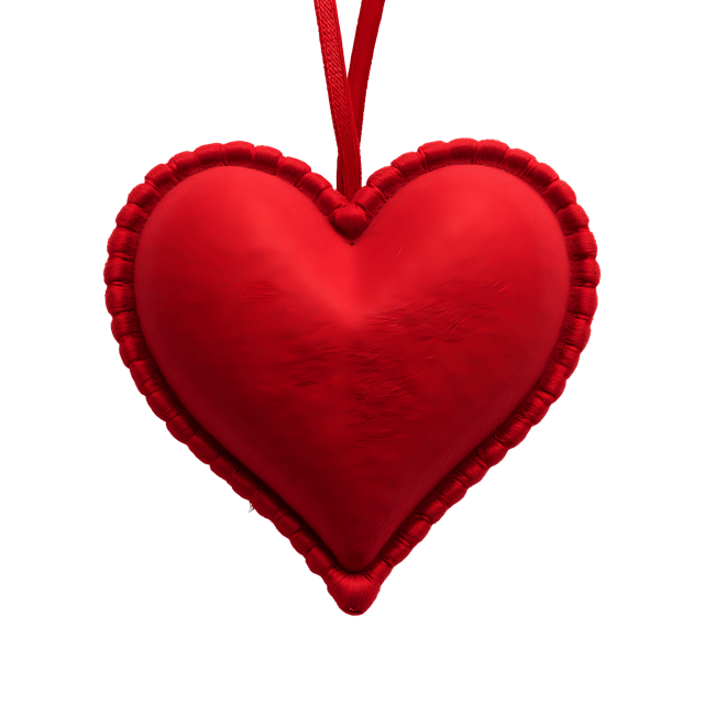 Free transparent PNG: Embroidered Felt Heart Ornament  Handmade Craft PNG Download