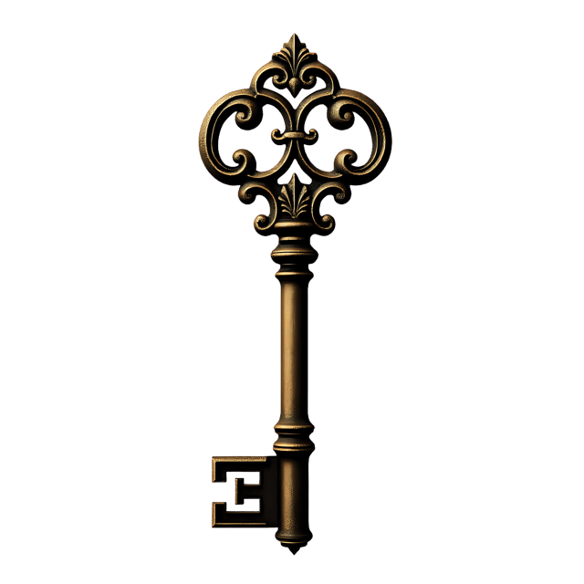 Free transparent PNG: Victorian Skeleton Key PNG Clipart  Perfect for Vintage Design  Decor