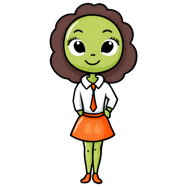 Free transparent PNG: Cute Alien Cartoon Illustration for Kids and Creative Projects