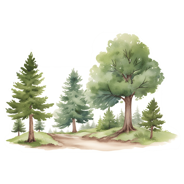 Free transparent PNG: Transparent Forest Landscape PNG for Nature and Design Projects
