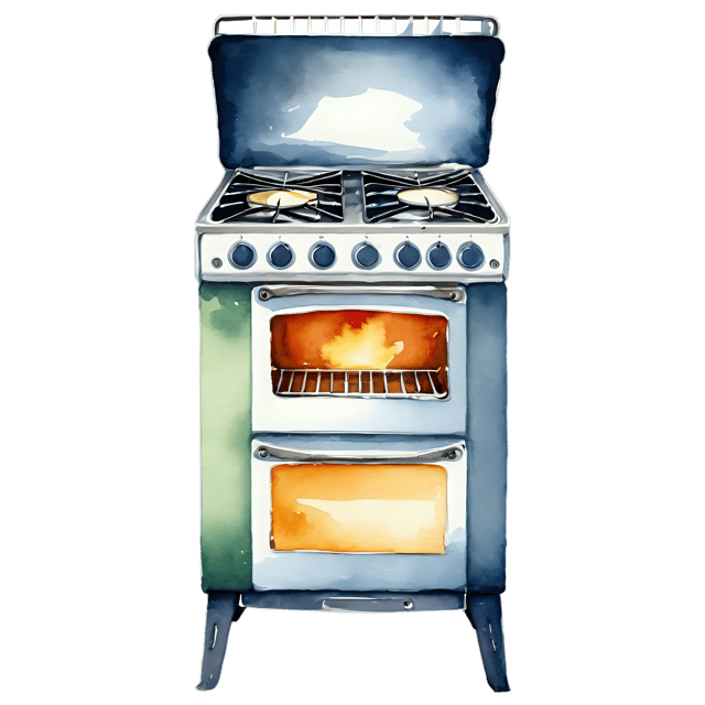 Free transparent PNG: Watercolor Camping Stove Transparent PNG – Gentle Illustration for Designers
