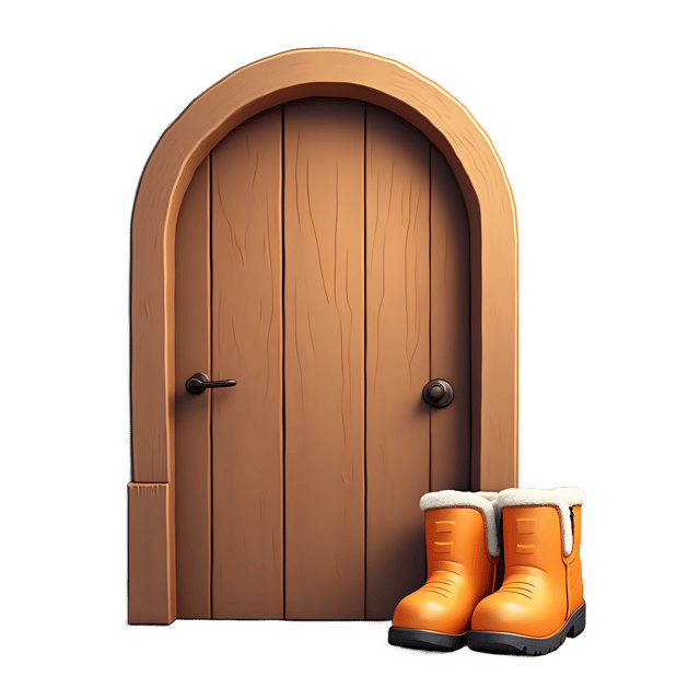 Free transparent PNG: Boots by Wooden Door Transparent Background PNG