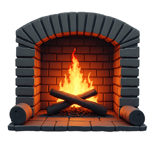 Free transparent PNG: Warm Fireplace PNG  Ideal for Home Decor, Illustrations  Cozy Themes