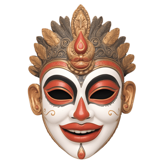 Free transparent PNG: Bali Mask PNG with Transparent Background for Art and Design