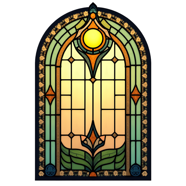 Free transparent PNG: Art Nouveau Stained Glass Panel  Decorative Clipart, free downloadable png