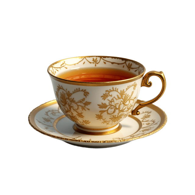 Free transparent PNG: Art Nouveau Tea Cup  Vintage Floral Design Clipart, free download png