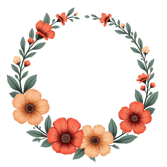 Free transparent PNG: Blank Floral Circle  Clipart Design, free download png
