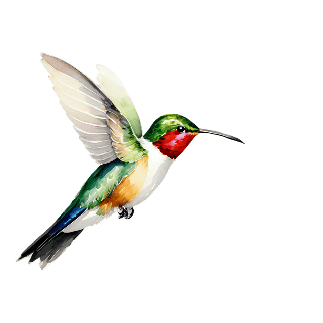 Free transparent PNG: Hummingbird Watercolor Style Transparent PNG – Gentle Illustration for Art & Design
