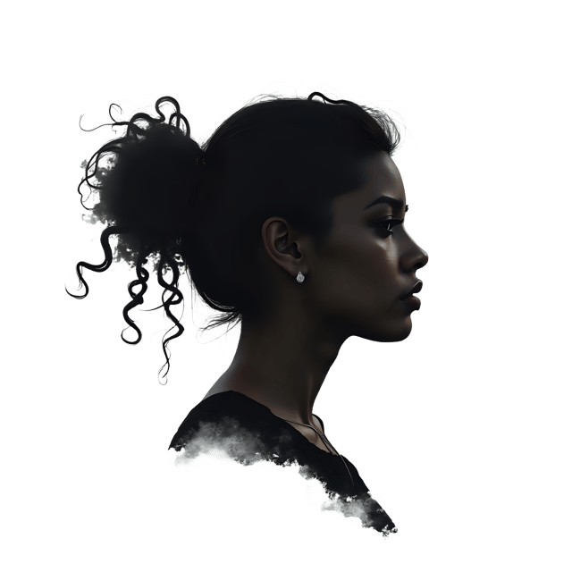 Free transparent PNG: Silhouette Portrait PNG  Versatile Art for Various Projects