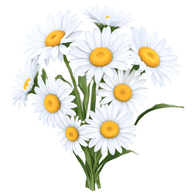 Free transparent PNG: Fresh Daisy Bouquet PNG with Transparent Background for Floral Design and Clipart
