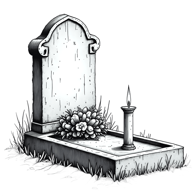 Free transparent PNG: Tombstone with Candle and Flower  Memorial Clipart, free transparent png download