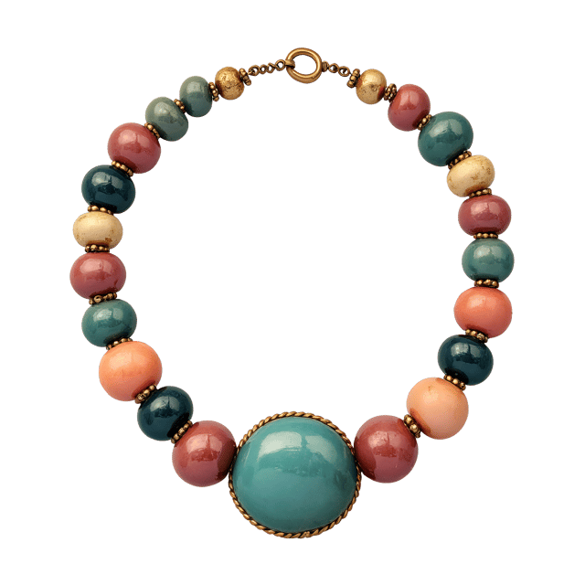 Free transparent PNG: Beaded Jewelry Set with Semi-Precious Stones and Hammered Metal Accents
