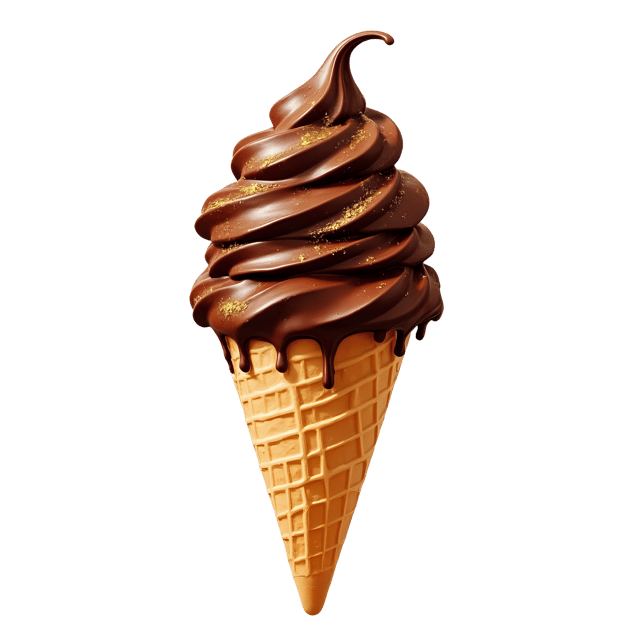Free transparent PNG: Chocolate Dipped Cone with Gold Dust  Dessert Clipart, free downloadable png