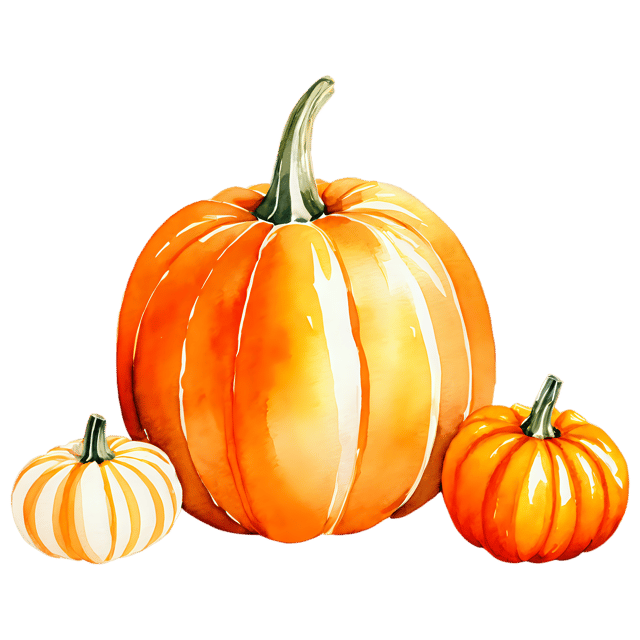 Free transparent PNG: Orange Pumpkin Watercolor Illustration – Transparent PNG