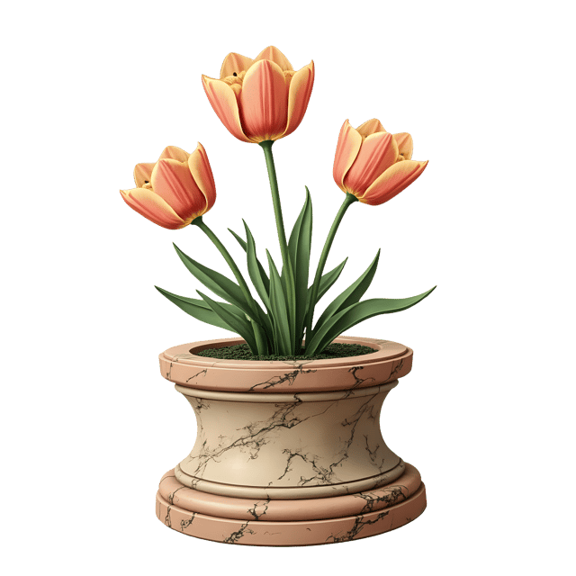 Free transparent PNG: Floral Marble Pedestal with Tulip Motifs PNG Clipart  Ideal for Design Projects  Decor