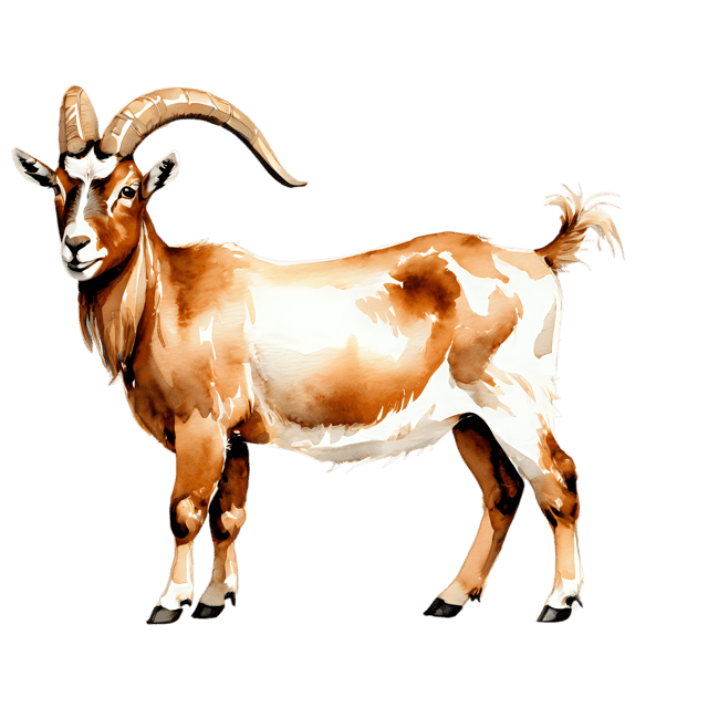Free transparent PNG: Goat Watercolor Illustration Transparent PNG – Gentle Clipart for Designers & Creators