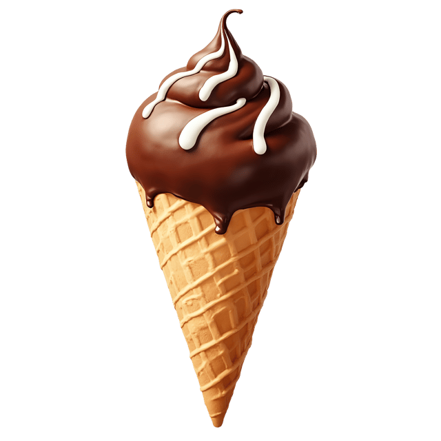 Free transparent PNG: Chocolate Dipped Cone with White Drizzle  Dessert Clipart, free downloadable png