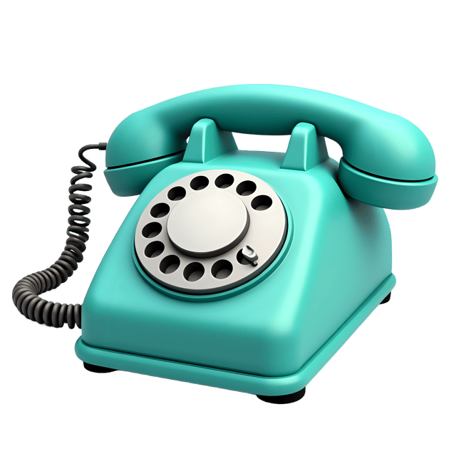Free transparent PNG: Teal Push Button Phone  Classic Retro Design, free downloadable png