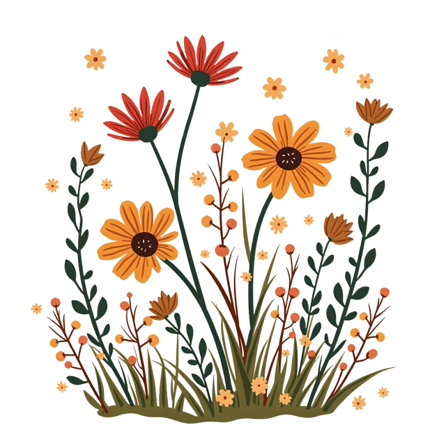 Free transparent PNG: Boho Rustic Flowers  Free Nature Clipart PNG Download