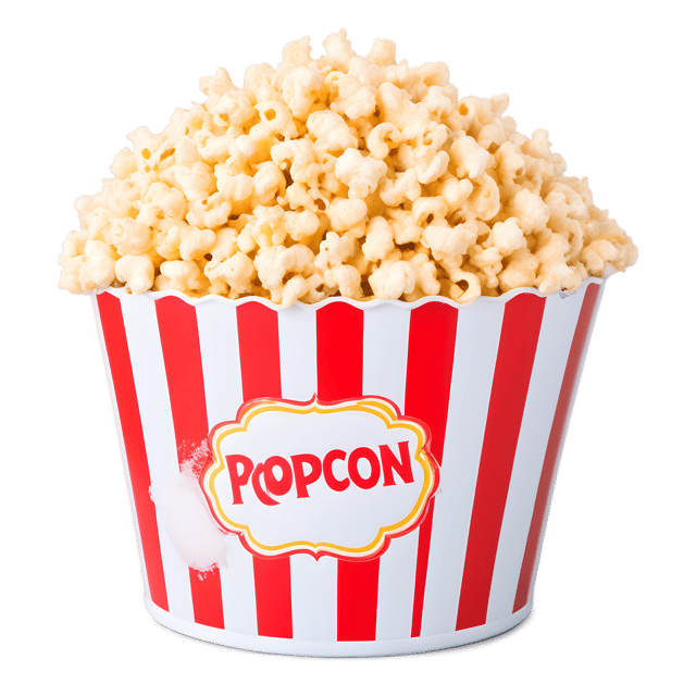 Free transparent PNG: Metallic Popcorn Tub with Salt Sprinkle PNG