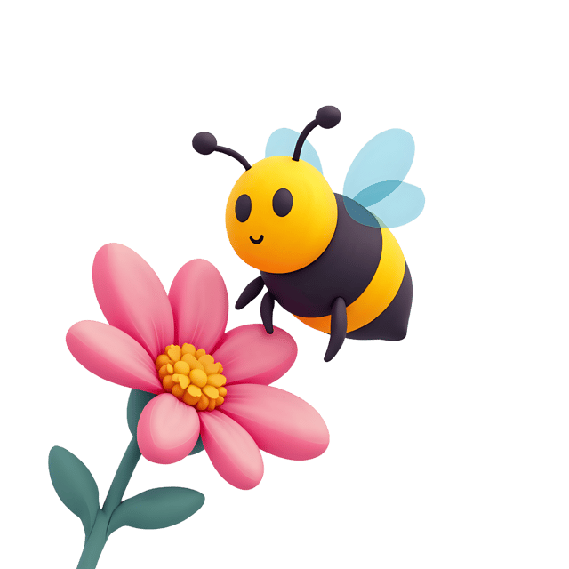 Free transparent PNG: Bee on Bloom  Nature Clipart, free downloadable png
