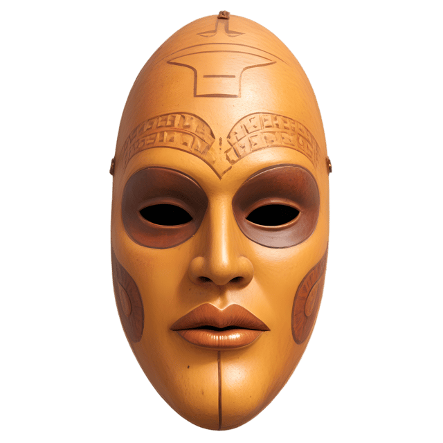 Free transparent PNG: Pacific Island Mask PNG with Transparent Background for Artistic and Decorative Use