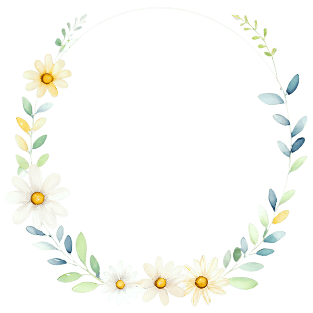 Free transparent PNG: Daisy Garland Watercolor Illustration - Transparent PNG for Floral Designs & Crafts