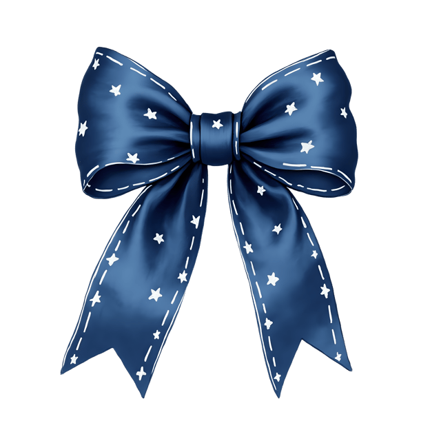 Free transparent PNG: Navy Ribbon with Silver Star Pattern  Elegant Decoration Clipart, free png download