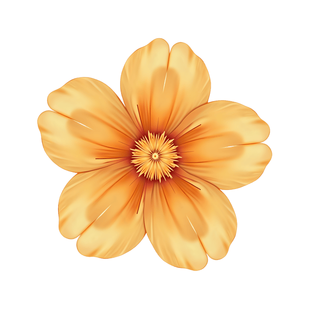 Free transparent PNG: Simple Flower with Sunburst Center  Free Clipart PNG Download