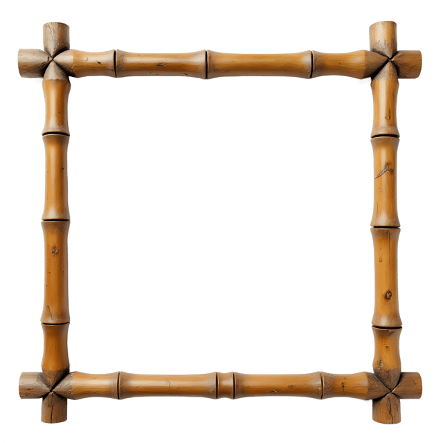 Free transparent PNG: Bamboo Frame PNG Clipart  Ideal for Eco-Friendly Design  Decor