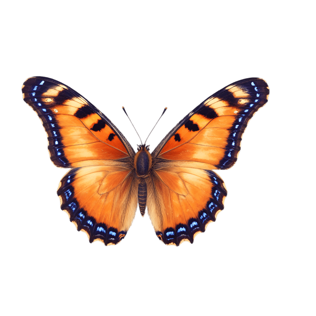 Free transparent PNG: Tortoiseshell Butterfly PNG with Transparent Background for Art and Design