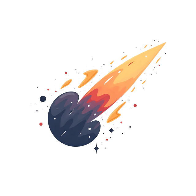 Free transparent PNG: Comet with Tail  Space Clipart, free downloadable png