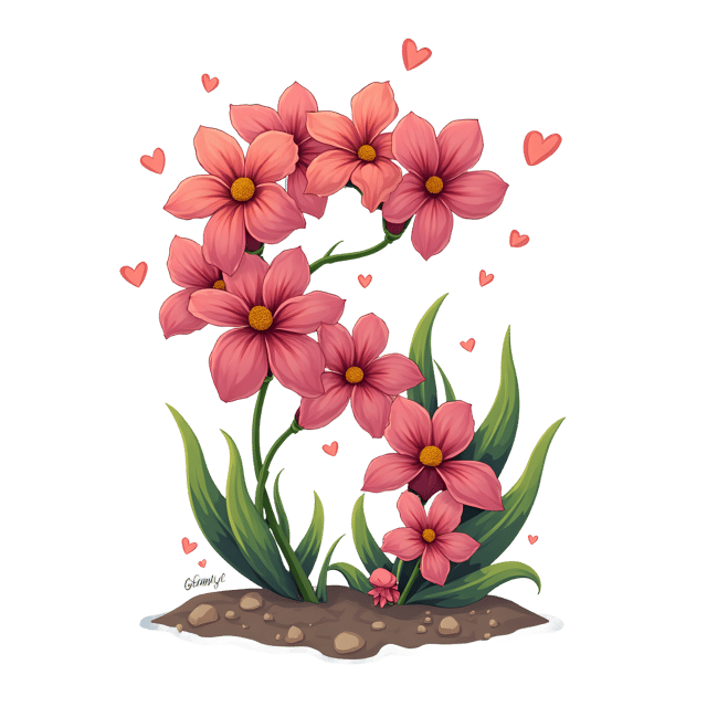 Free transparent PNG: Gladiolus Letters Forming S - Transparent PNG for Floral and Decorative Use