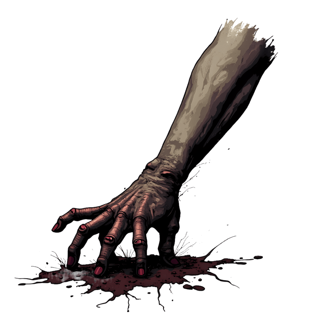 Free transparent PNG: Zombie Hand Reaching from Ground  Horror Clipart, free downloadable png