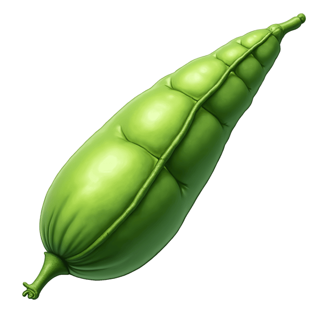 Free transparent PNG: Vibrant Green Long Beanpod Clipart with Fuzzy Surface