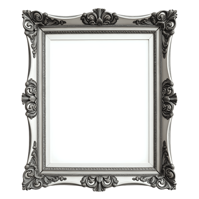 Free transparent PNG: Antique Silver Frame PNG Clipart  Perfect for Classic Decor  Design Projects