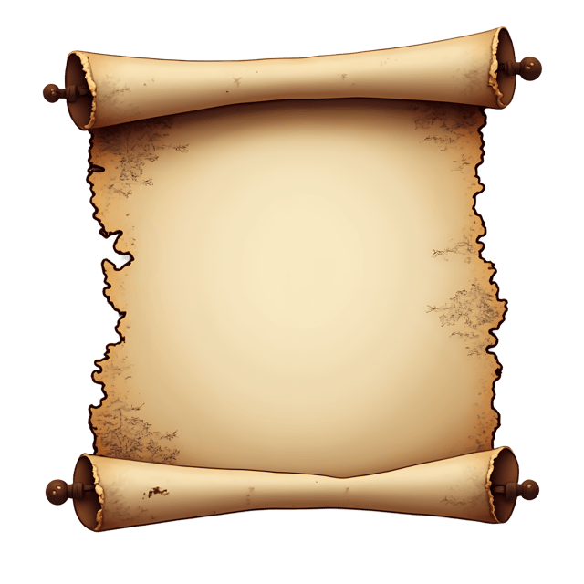 Free transparent PNG: Scroll with Tattered Edge and Old Drawings  Historical Clipart, free download png